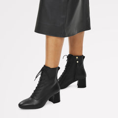 Black Heeled Lace Up Boot | Radley London discount