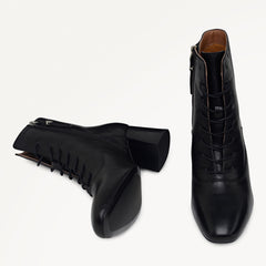 Black Heeled Lace Up Boot | Radley London discount