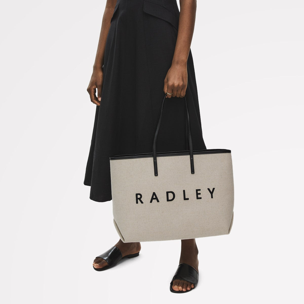 Black Large Open Top Tote Bag | Radley London on sale