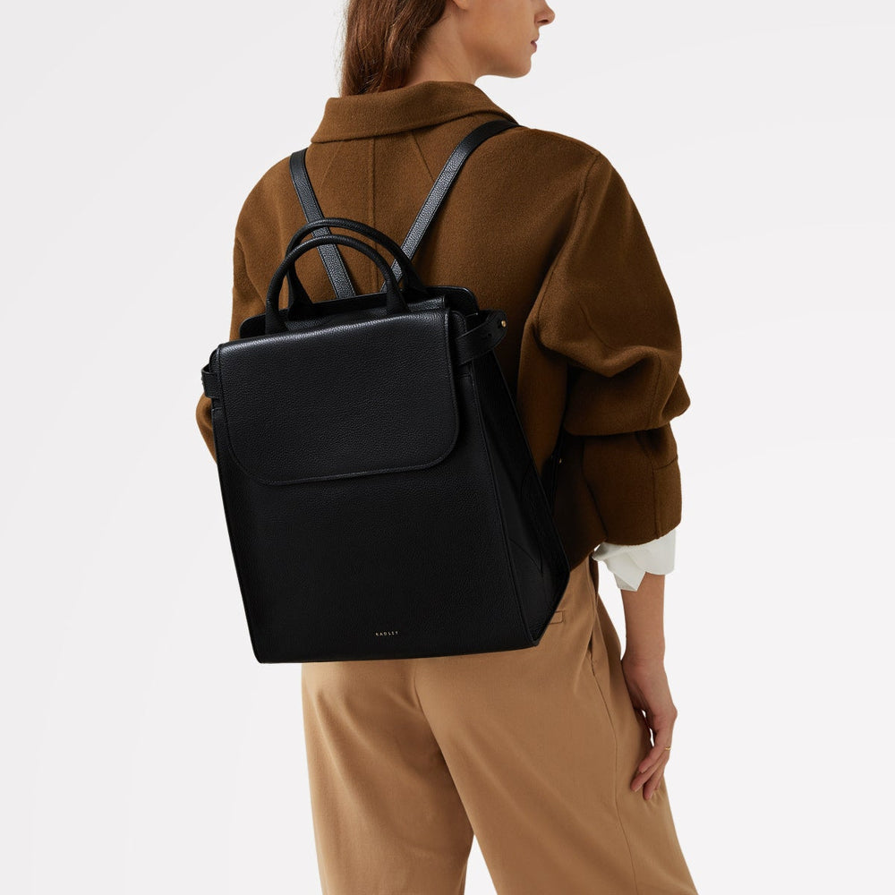Black Large Flapover Backpack | Radley London sale