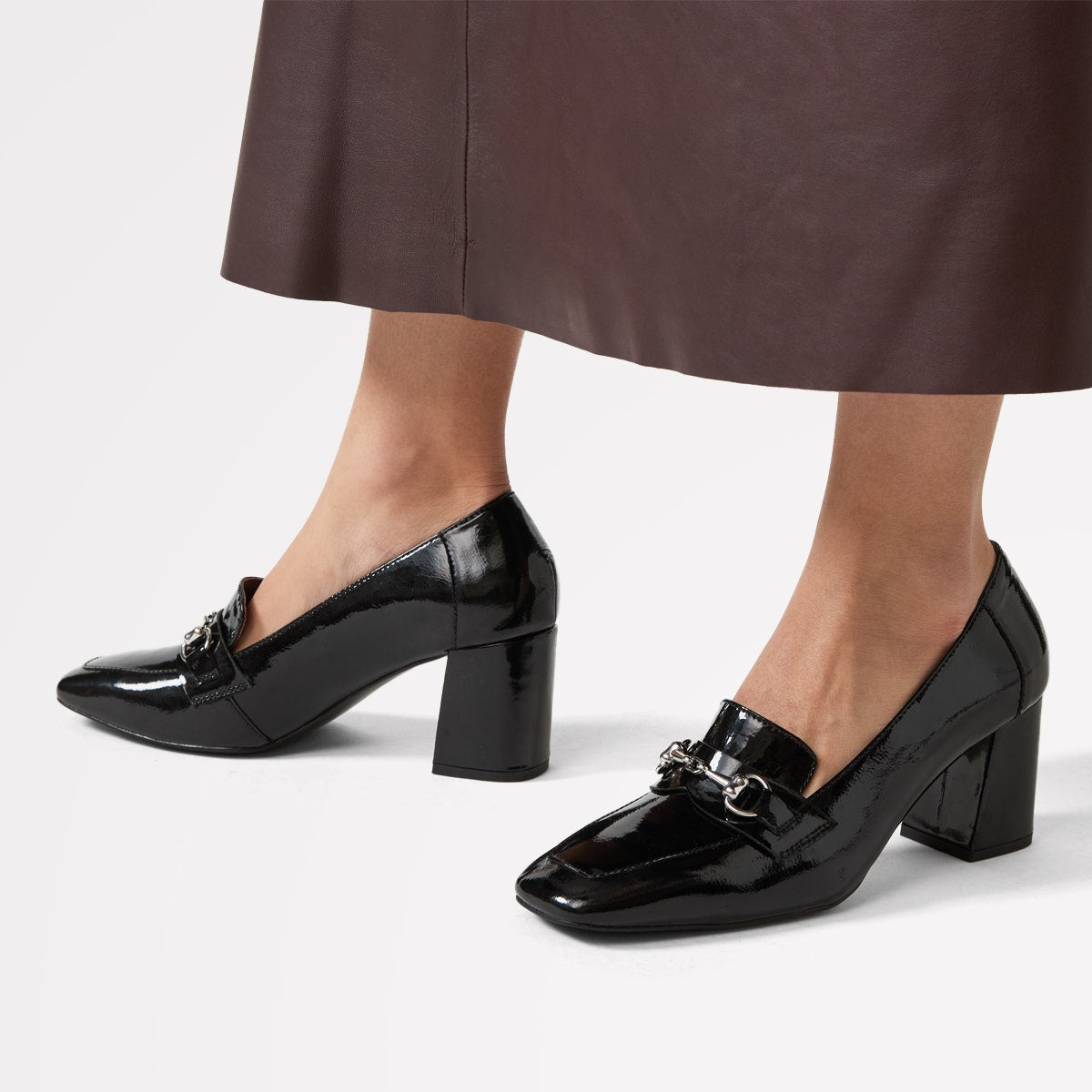 Black Heeled Saddle Loafer | Radley London outlet