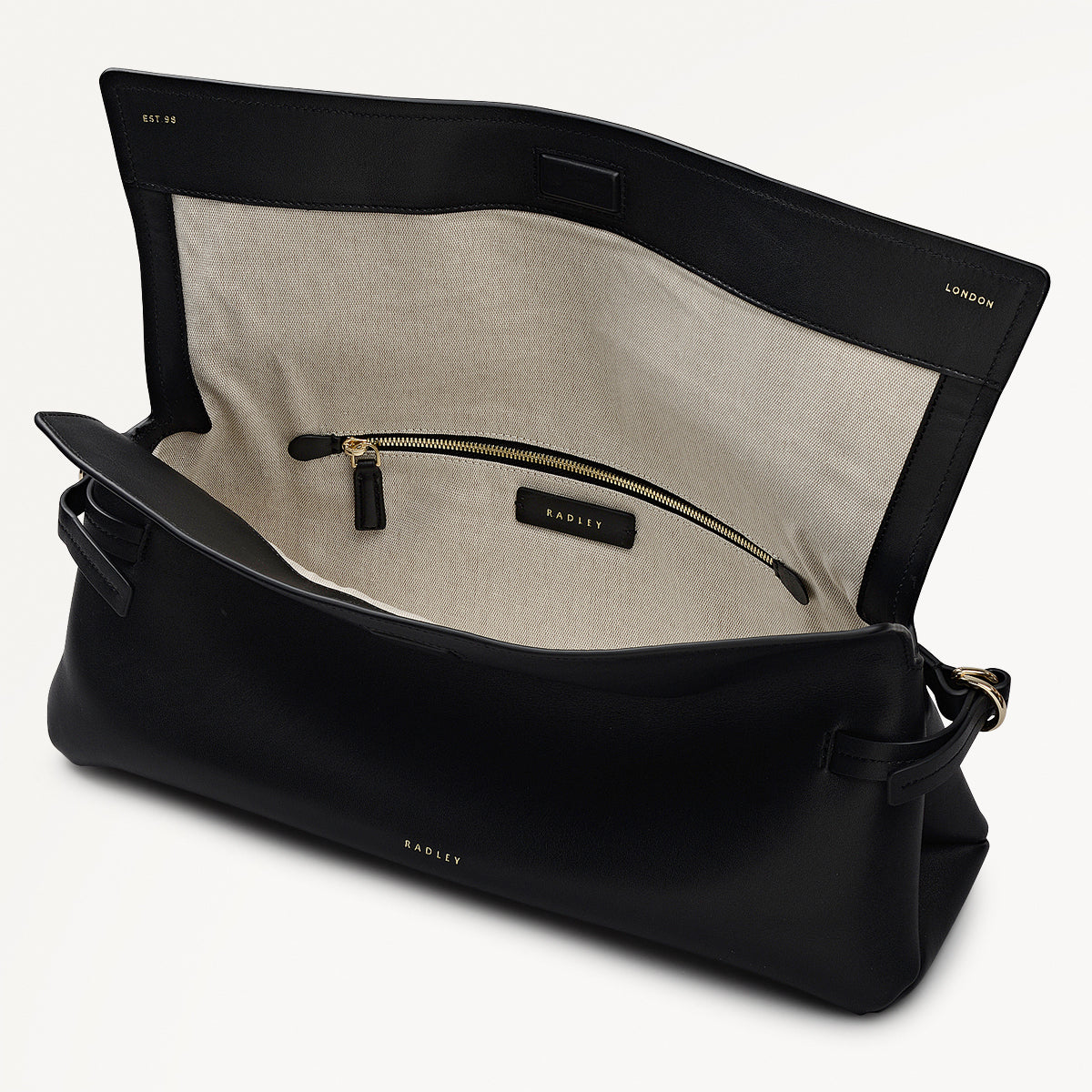 Black Large Flapover Clutch Bag | Radley London online