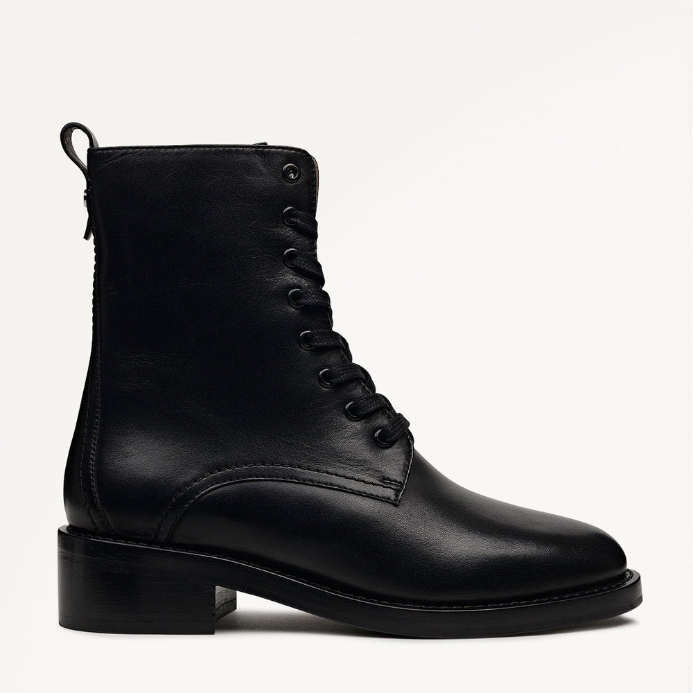 Black Clean Military Lace Up Boot | Radley London sale
