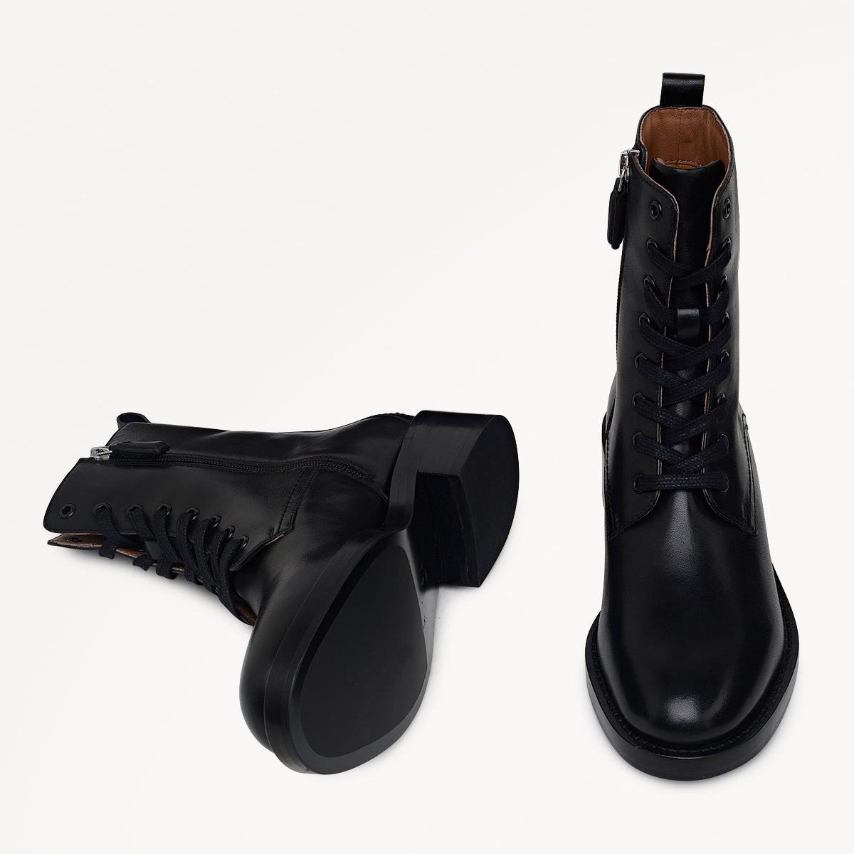 Black Clean Military Lace Up Boot | Radley London sale