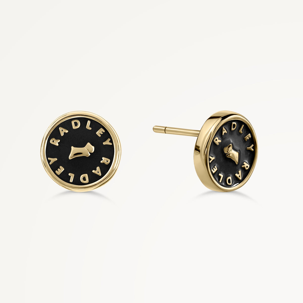 Black Enamel Round Earrings | Radley London discount
